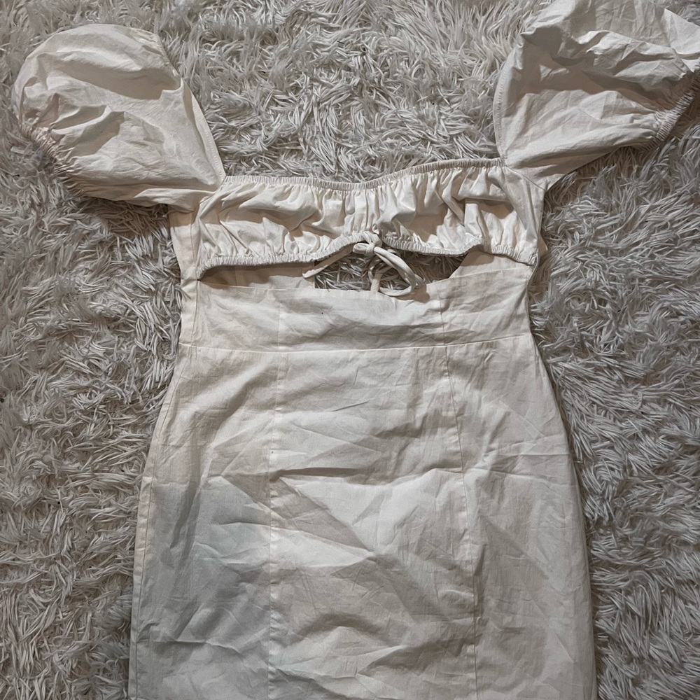 white fashion nova dress